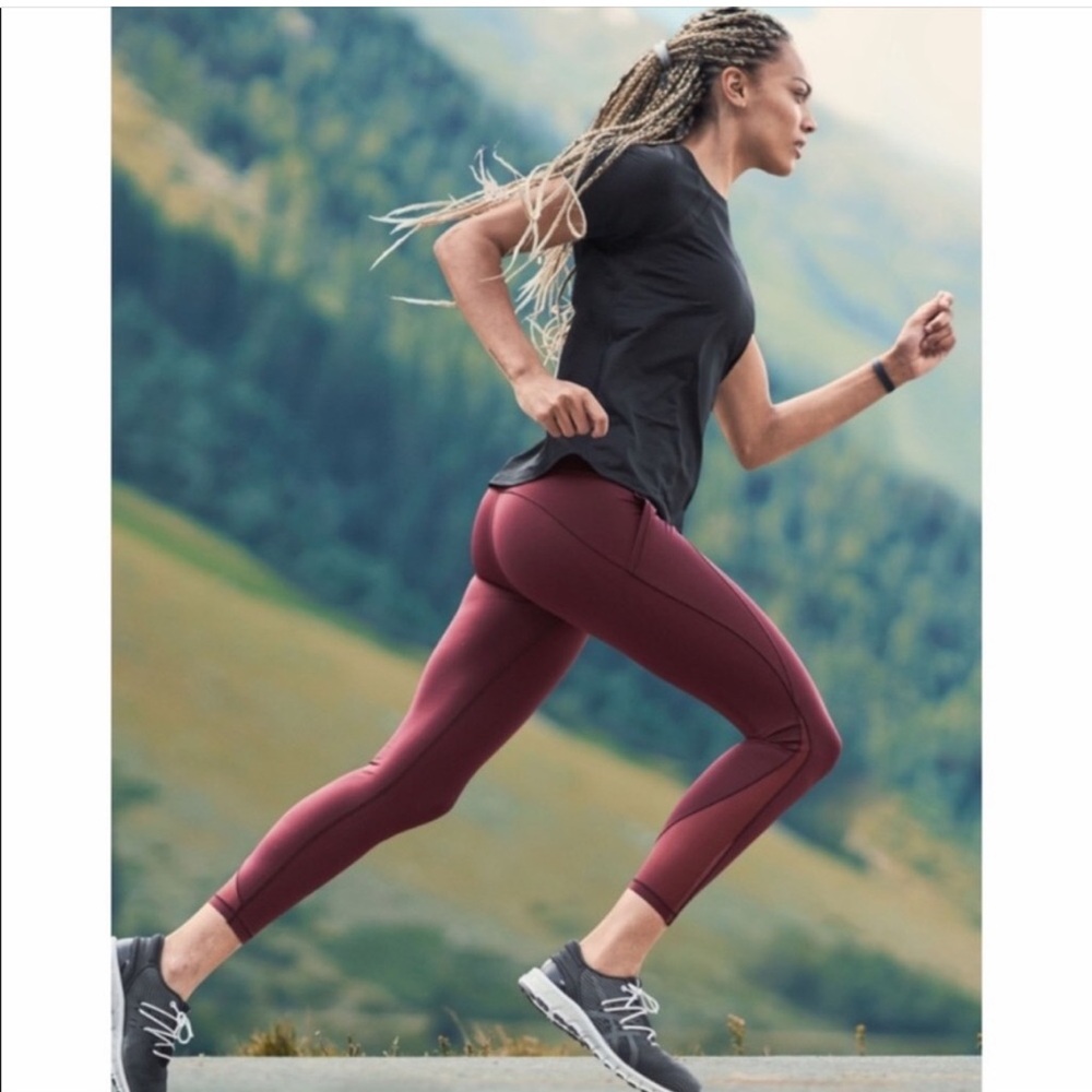 Athleta Red High-Waist‎ Leggings for Active Lifestyle